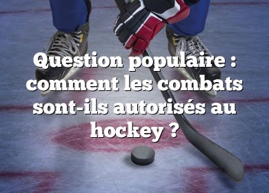Question populaire : comment les combats sont-ils autorisés au hockey ?